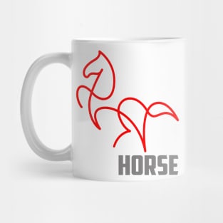 RED LINE HORSE Mug